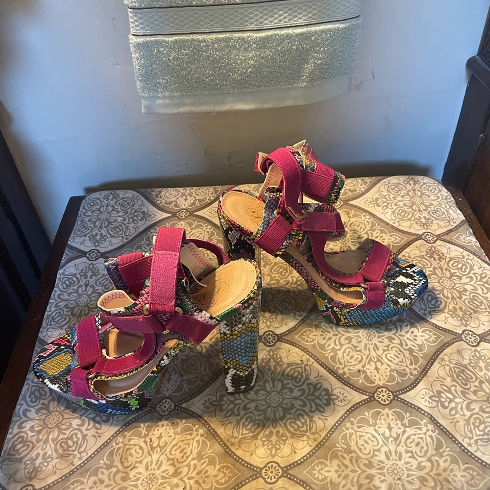 Multicolored Sandals.